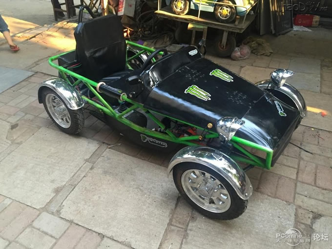 点击查看原图 超级奶爸,用两月时间为儿子设计制造专属老爷车