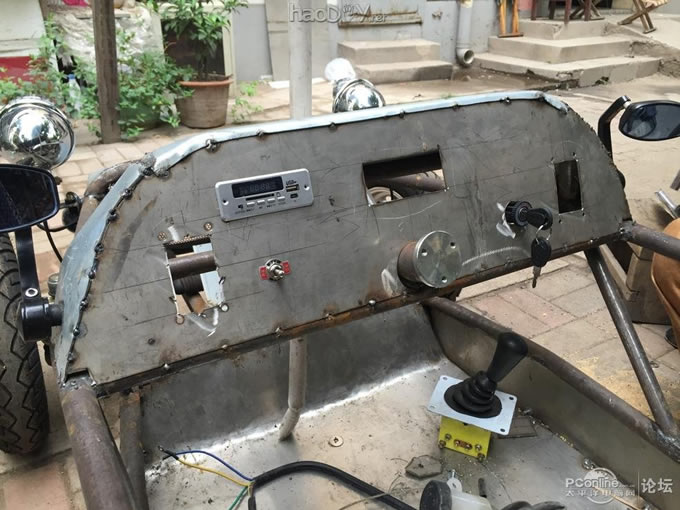 点击查看原图 超级奶爸,用两月时间为儿子设计制造专属老爷车