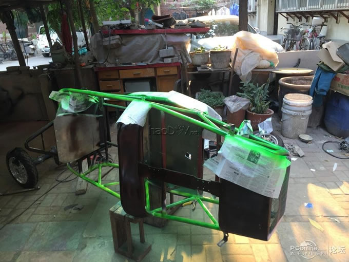 点击查看原图 超级奶爸,用两月时间为儿子设计制造专属老爷车