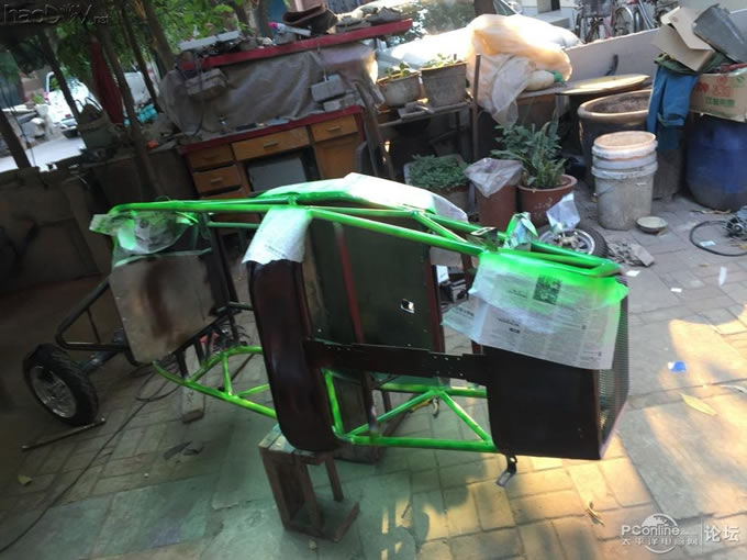 点击查看原图 超级奶爸,用两月时间为儿子设计制造专属老爷车