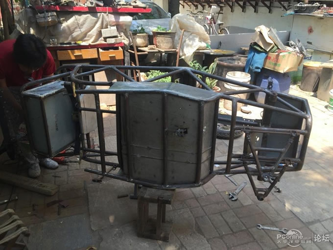 点击查看原图 超级奶爸,用两月时间为儿子设计制造专属老爷车