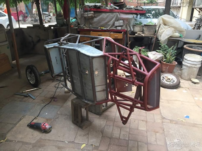 点击查看原图 超级奶爸,用两月时间为儿子设计制造专属老爷车