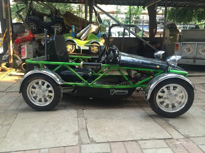 点击查看原图 超级奶爸,用两月时间为儿子设计制造专属老爷车