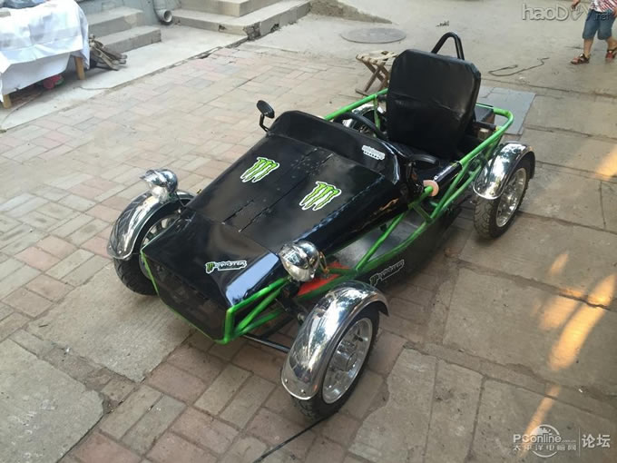 点击查看原图 超级奶爸,用两月时间为儿子设计制造专属老爷车