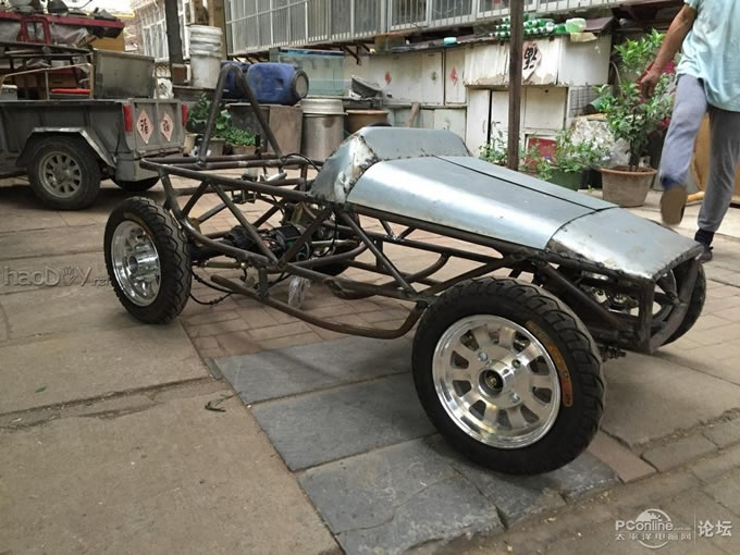 点击查看原图 超级奶爸,用两月时间为儿子设计制造专属老爷车