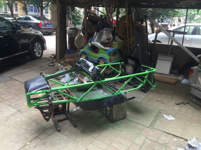 点击查看原图 超级奶爸,用两月时间为儿子设计制造专属老爷车