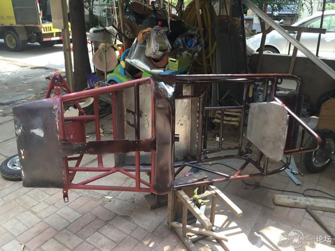 点击查看原图 超级奶爸,用两月时间为儿子设计制造专属老爷车