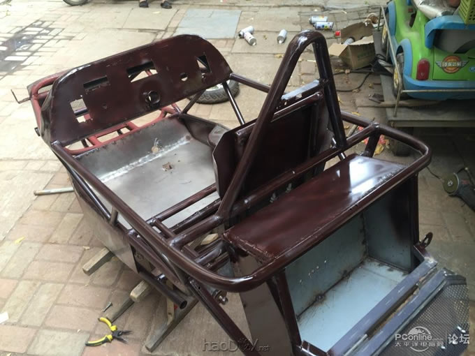 点击查看原图 超级奶爸,用两月时间为儿子设计制造专属老爷车