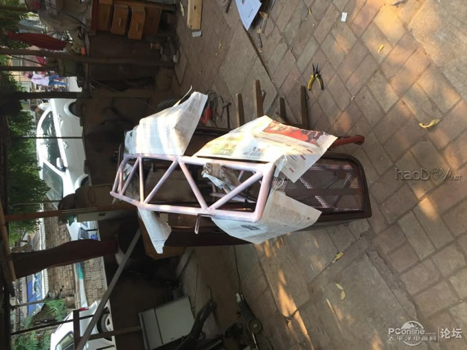 点击查看原图 超级奶爸,用两月时间为儿子设计制造专属老爷车