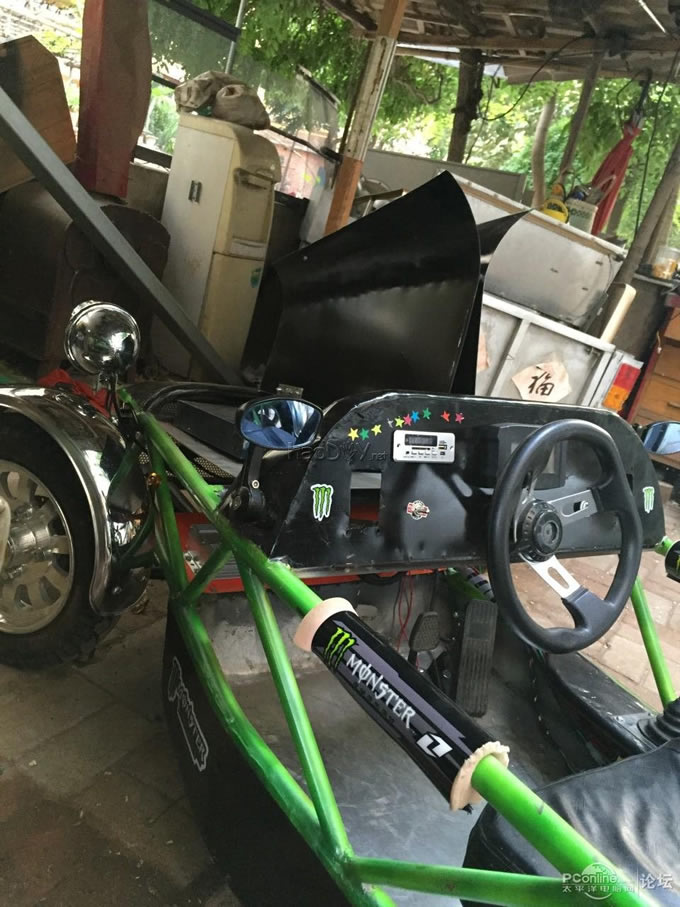 点击查看原图 超级奶爸,用两月时间为儿子设计制造专属老爷车