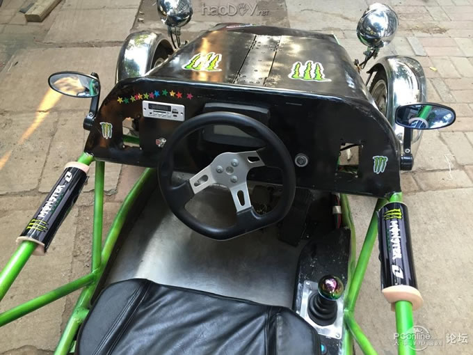 点击查看原图 超级奶爸,用两月时间为儿子设计制造专属老爷车