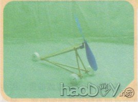 科技小制作-制作橡筋空气桨竞速小车