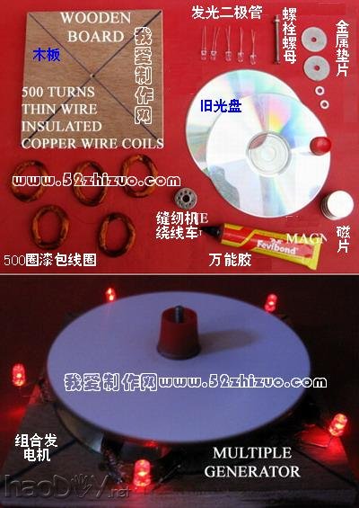 科技小制作-自制组合发电机
