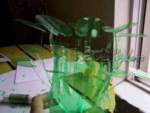 科技小制作-用雪碧瓶自己制作花篮