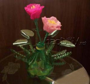 科技小制作-用雪碧瓶自己制作花篮