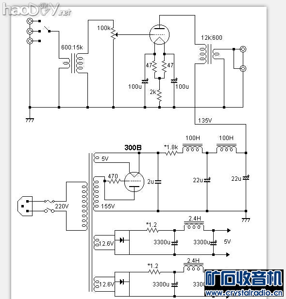 做一台101D,300B通用型的前级