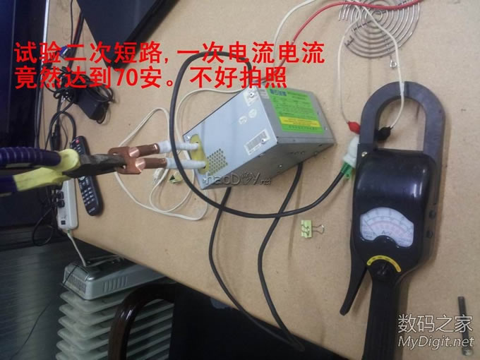 也diy个点焊机。次级竟然超过1000安爆表了