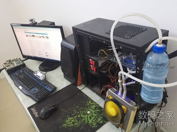 (散热器升级改造中)献上我自己搞的主机水冷,成本低,外观丑,勿笑 (散热器升级改造中)献上我自己搞的主机水冷,成本低,外观丑,