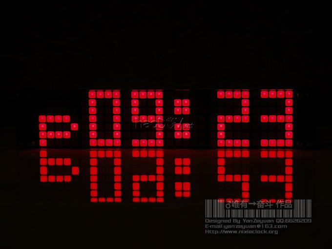 【DIY新作】LED点阵时钟.3种字体.4种动画.自动旋屏.GPS校时【附