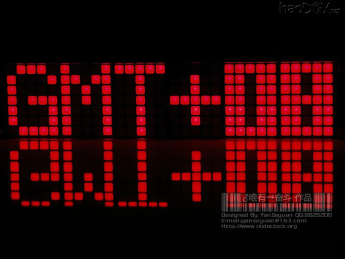 【DIY新作】LED点阵时钟.3种字体.4种动画.自动旋屏.GPS校时【附