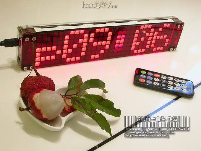 【DIY新作】LED点阵时钟.3种字体.4种动画.自动旋屏.GPS校时【附