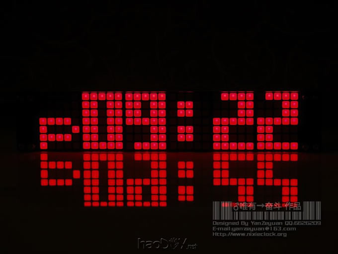 【DIY新作】LED点阵时钟.3种字体.4种动画.自动旋屏.GPS校时【附