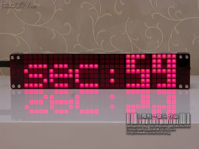 【DIY新作】LED点阵时钟.3种字体.4种动画.自动旋屏.GPS校时【附