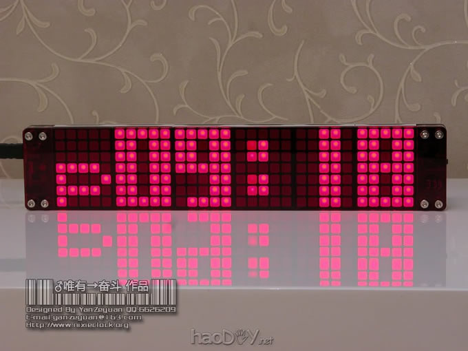 【DIY新作】LED点阵时钟.3种字体.4种动画.自动旋屏.GPS校时【附