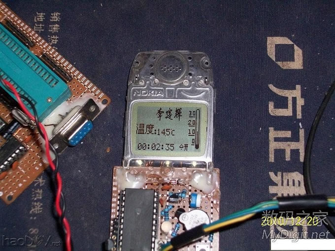 我也玩液晶~利用诺基亚3310显示屏做多功能温度计+闹钟 我也玩液晶~利用诺基亚3310显示屏做多功能温度计+闹钟