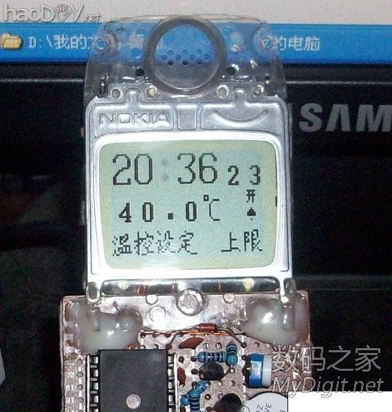 我也玩液晶~利用诺基亚3310显示屏做多功能温度计+闹钟 我也玩液晶~利用诺基亚3310显示屏做多功能温度计+闹钟