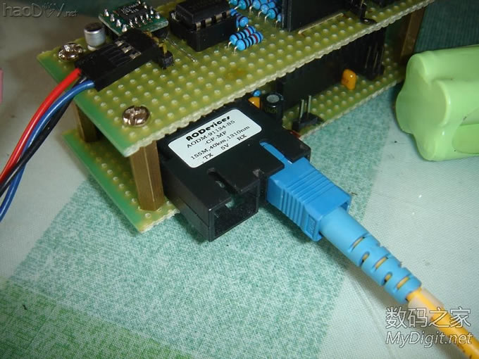 自制光纤解码器试验成功 自制光纤解码器试验成功