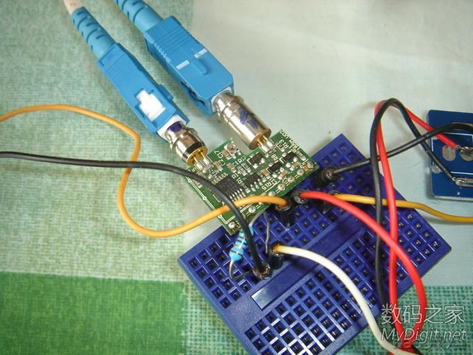 自制光纤解码器试验成功