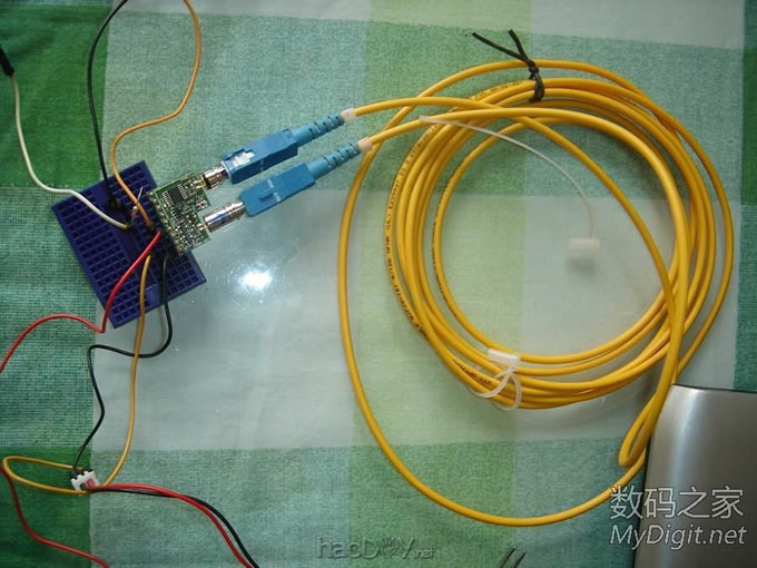 自制光纤解码器试验成功
