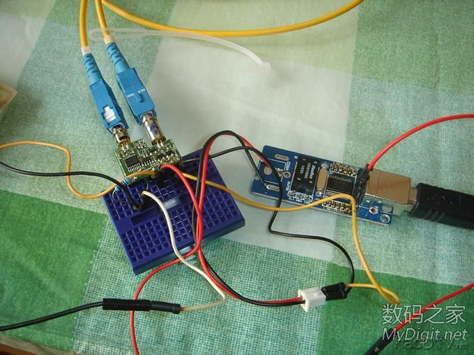 自制光纤解码器试验成功