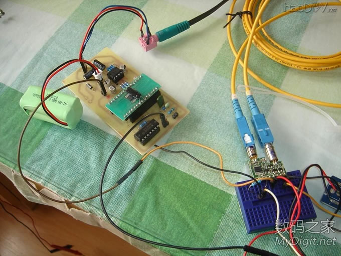自制光纤解码器试验成功