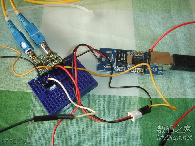 自制光纤解码器试验成功