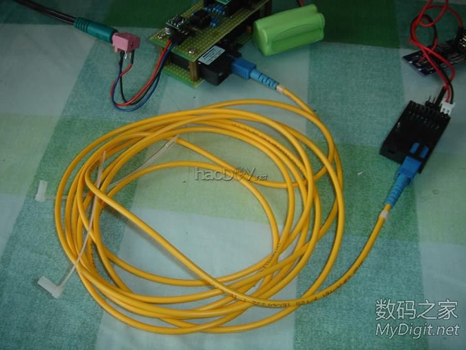 自制光纤解码器试验成功 自制光纤解码器试验成功