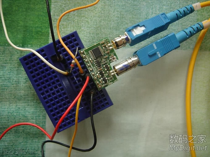 自制光纤解码器试验成功