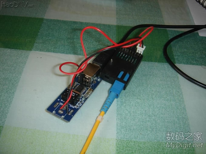 自制光纤解码器试验成功 自制光纤解码器试验成功