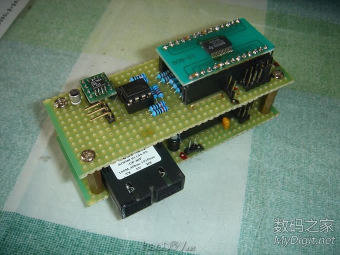 自制光纤解码器试验成功 自制光纤解码器试验成功