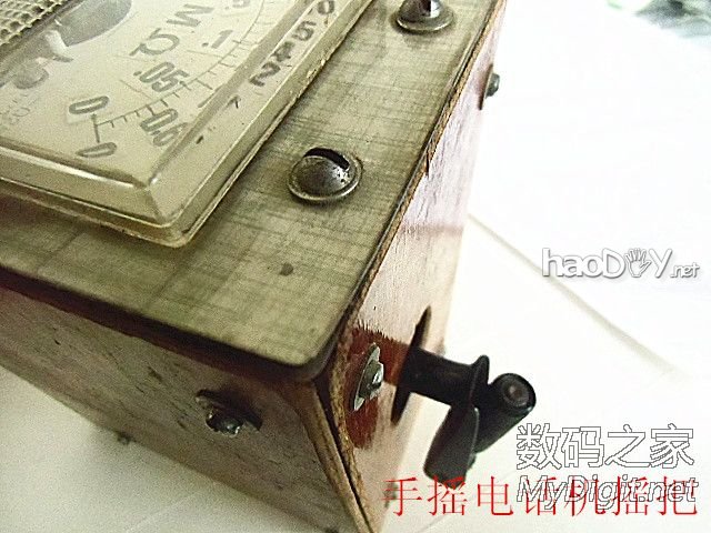 用报废的手摇电话单机制作摇表 用报废的手摇电话单机制作摇表