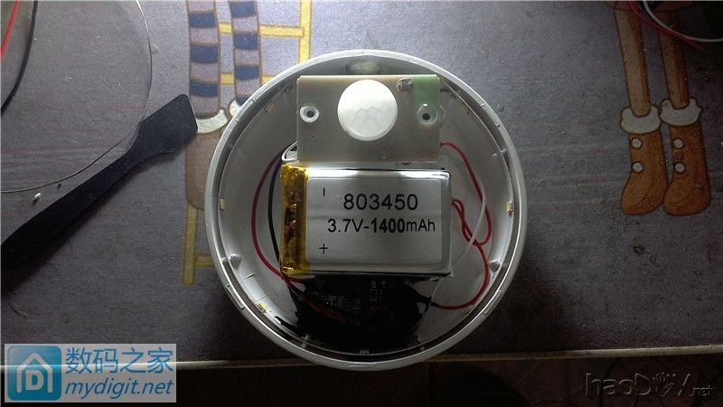 完成图 淘宝上9.9元包邮的吃豆豆感应灯改造