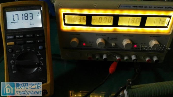 撸坛友的绿杨 YB1731B 3A直流稳压电源加背光、校正。