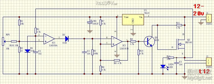 来个自己拓的lm358白光烙铁控制器电路图。(杜哥出品,必属雷品。) 来个自己拓的lm358白光烙铁控制器电路图。(杜哥出品,必属雷品
