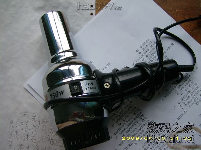 煤气罐+电吹风=? 简易热风枪! 煤气罐+电吹风=? 简易热风枪!