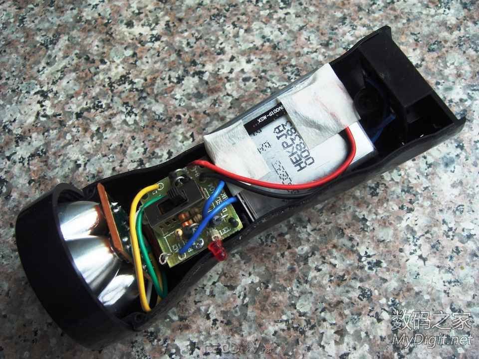 铅酸蓄电池LED手电改锂电池的两个方案