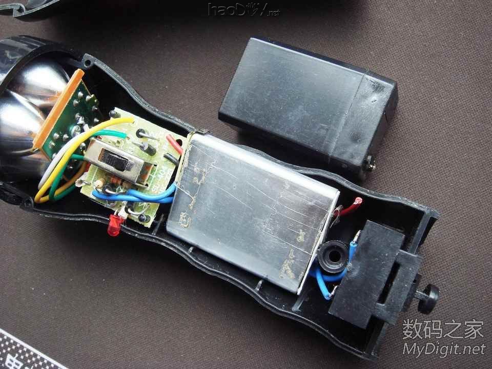 铅酸蓄电池LED手电改锂电池的两个方案