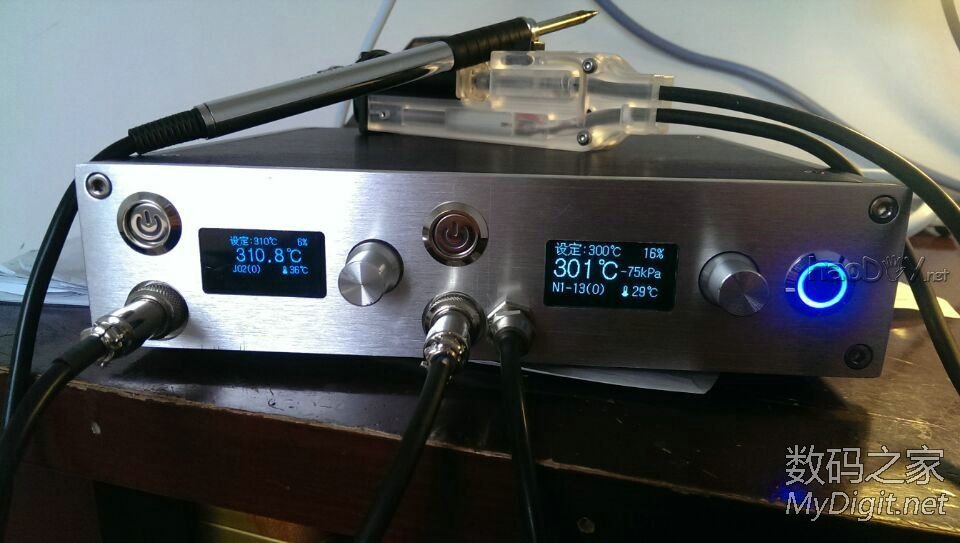 接上手柄 OLED焊台、吸锡二合一