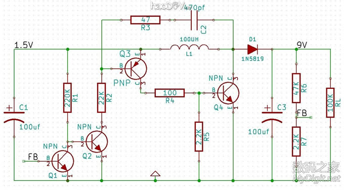 迷你版1.5V干电池升9V,输出电压可调,不用绕变压器,万用表电池不愁了 迷你版1.5V干电池升9V,输出电压可调,不用绕变压器,万用表电池