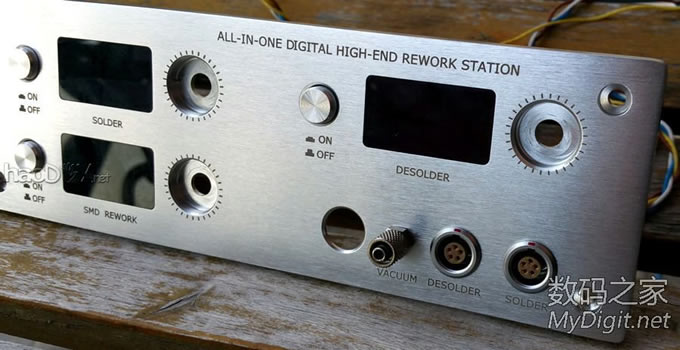 DIY多合一数字高级维修系统 恒温焊台+热风枪+真空吸锡器